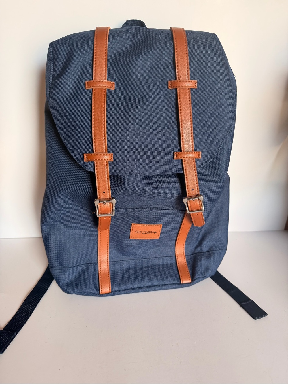 Serenity Navy and Tan Classic Men's Backpack